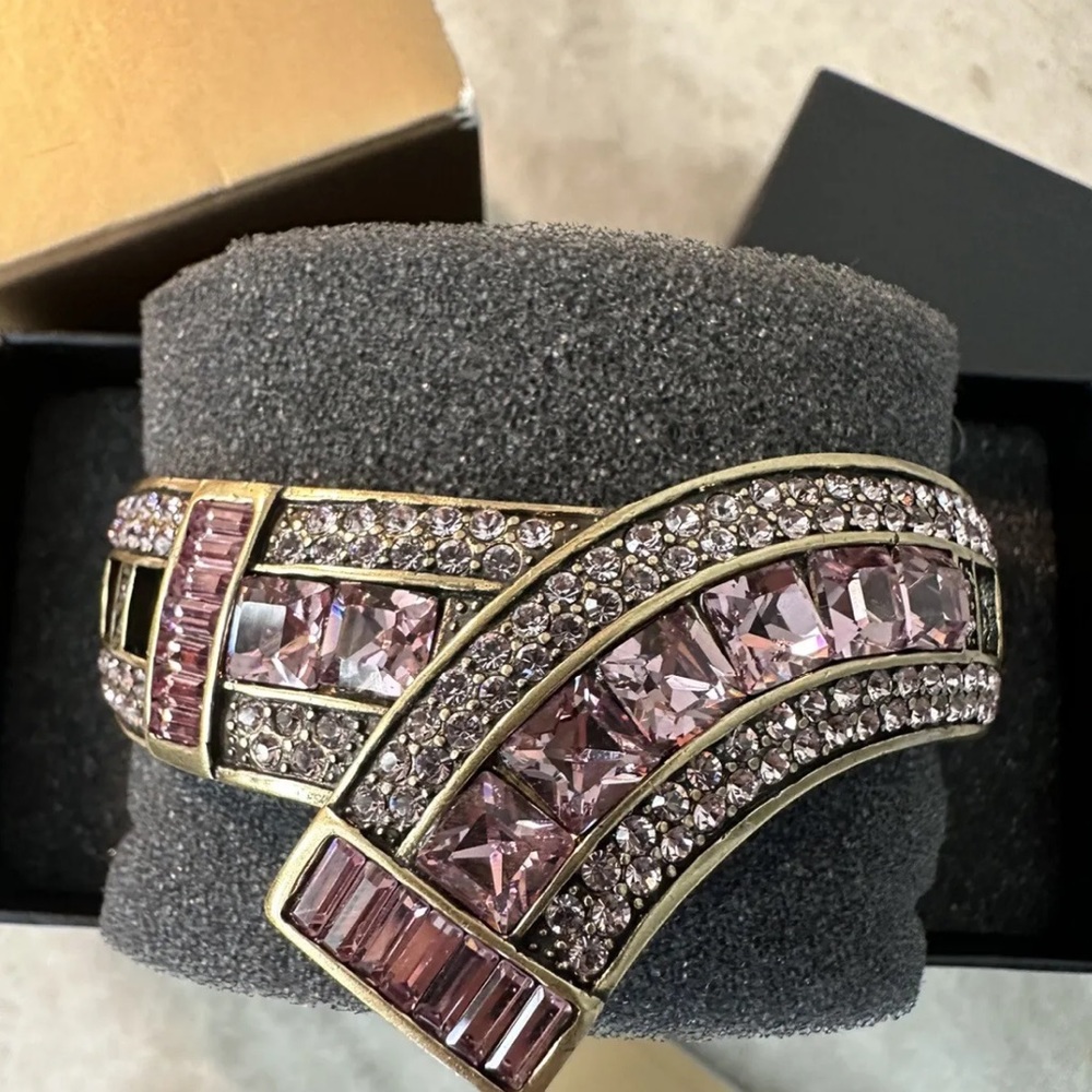 HEIDI DAUS "Keep Sparkling" Breast Cancer Awareness (S/M) Bangle